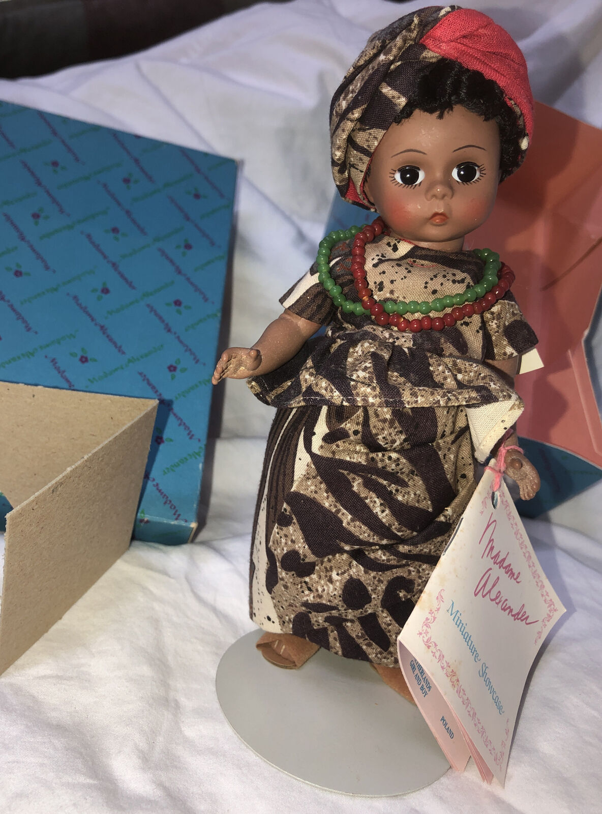 Madame Alexander Africa Dressed Doll #523  8” International Series AA with stand