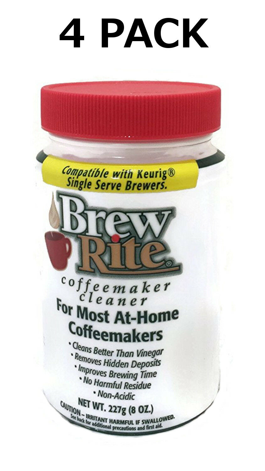 (4) Brew Rite Coffee Maker Cleaner For Espresso Machines And Drip Coffeemakers