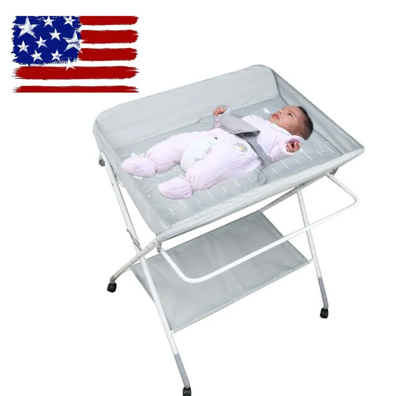 Baby Changing Table Folding Infant Diaper Changing Station Nursery Organizer US