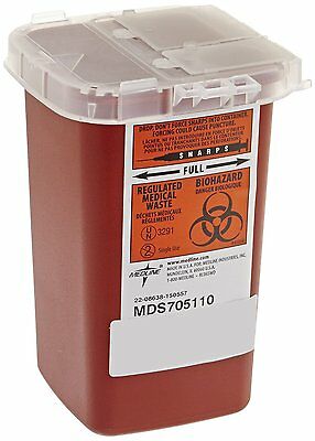 Medline 1 Quart Sharps Container Biohazard Needle Disposal Tattoo - SHIPS FREE!