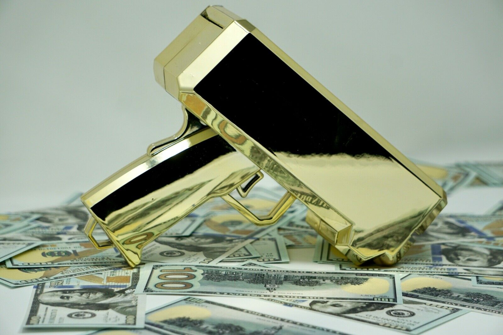 Cash Gun / Bill Shooter / Money Gun / Metallic Plated Gold