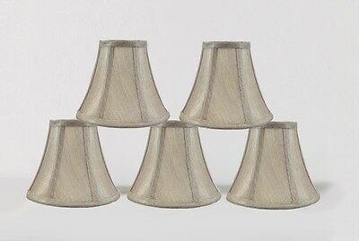 Urbanest Chandelier Mini Lamp Shade Softback Bell Champagne 3"x6"x5" Set Of 5