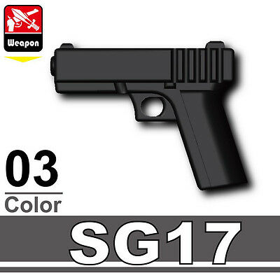 SG17 (W187) Pistol 9mm compatible with toy brick minifigures Army SWAT