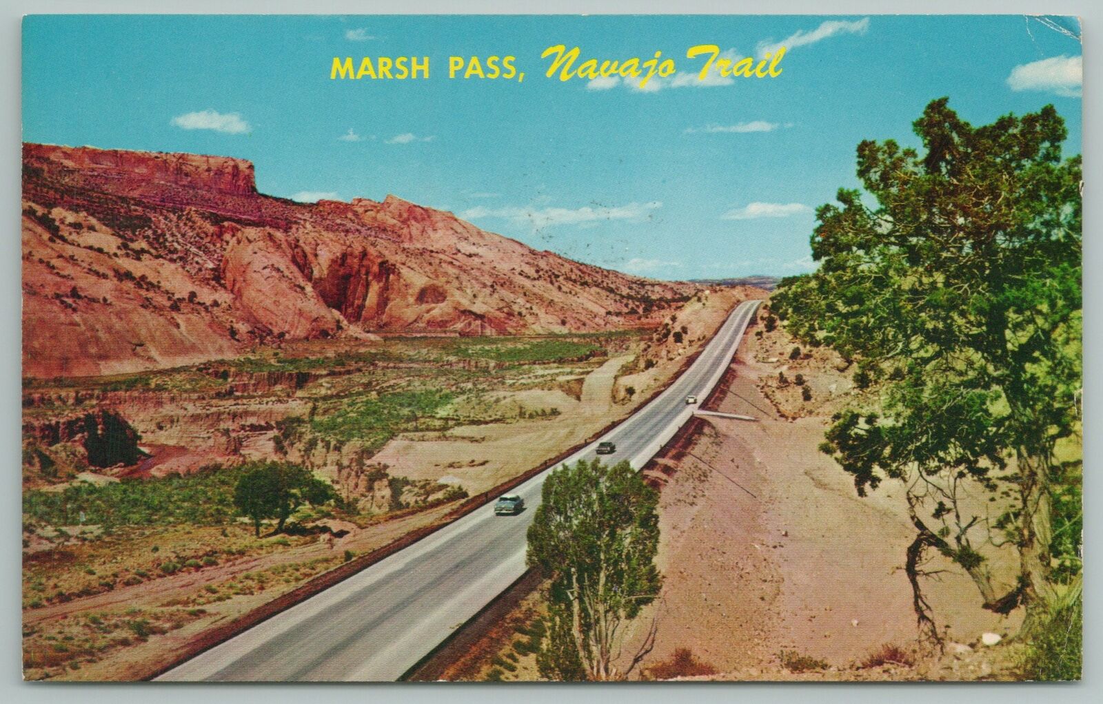 Arizona~navajo Trail Marsh Pass Highway~vintage Postcard