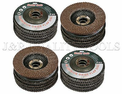 Lot Of 20  4 1/2" X 7/8" Flap 40 Grit Wheel Sanding Disc Aluminum Oxide