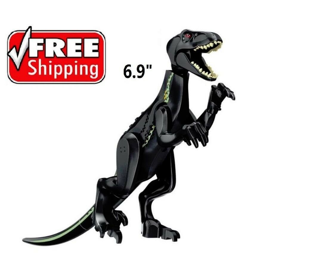 Black Indoraptor Jurassic World Park Big Dinosaur Fit Lego Figure Fast Ship