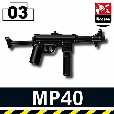 Mp40 (w153) Ww2 German Werhmacht Smg Compatible With Toy Brick Minifigures