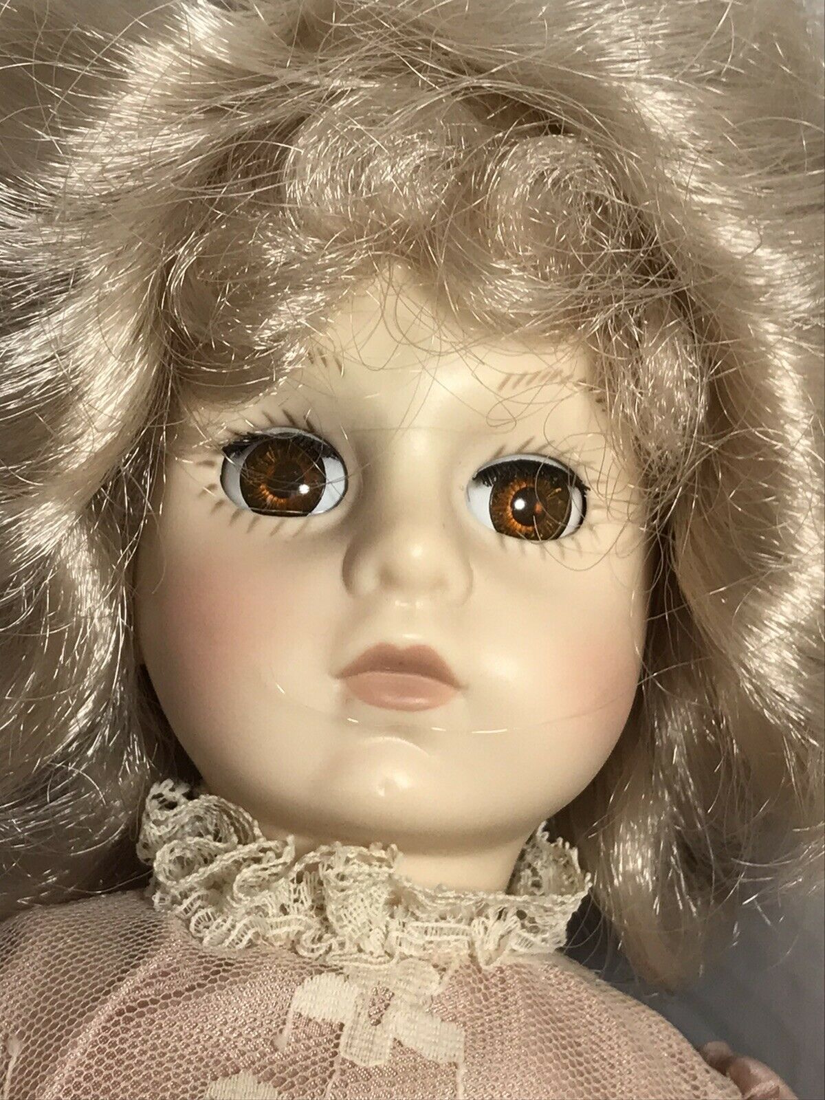 Boudoir Doll 19” Louis Nichole Victorian World￼￼ Doll. A 1983 Platinum Hair