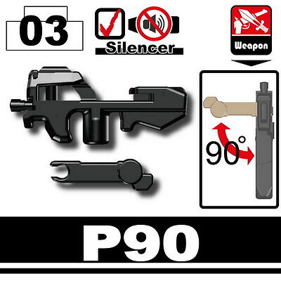 Toy P90 Smg (w242) Smg Fits Compatible With Toy Brick Minifigures Army M4
