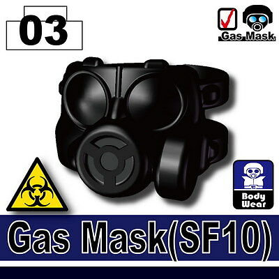 SF10 (W186) Army Gas Mask compatible with toy brick minifigures