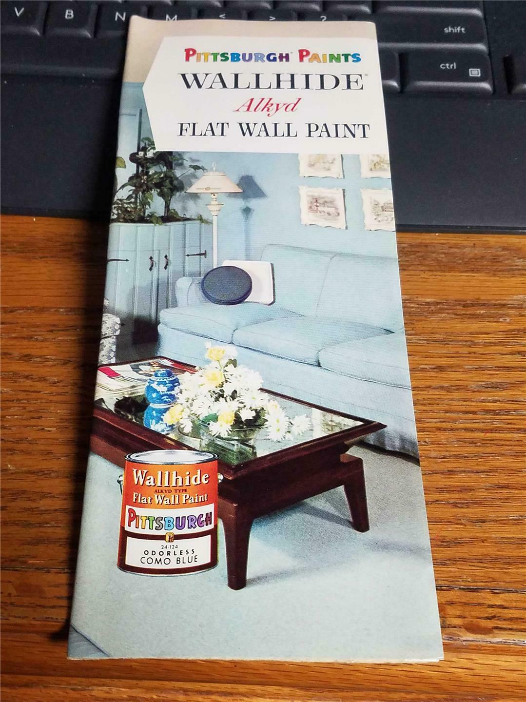 Vintage Pittsburgh Paints Wallhide Flat Wall Paint Colors Brochure Near Mint