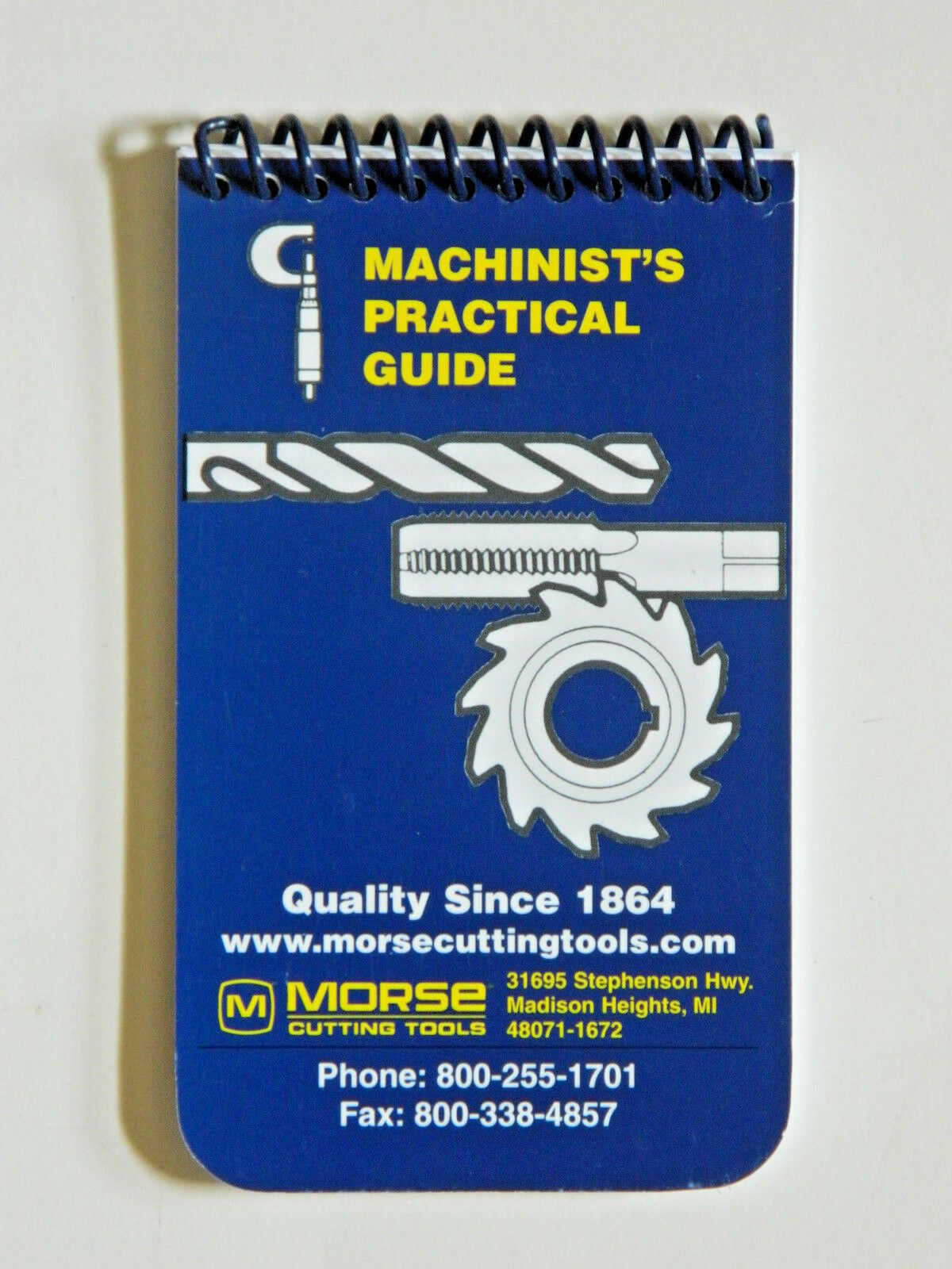 Machinist's Practical Guide Pocket Manual Handbook, Blue Book Morse 20402, Tb1
