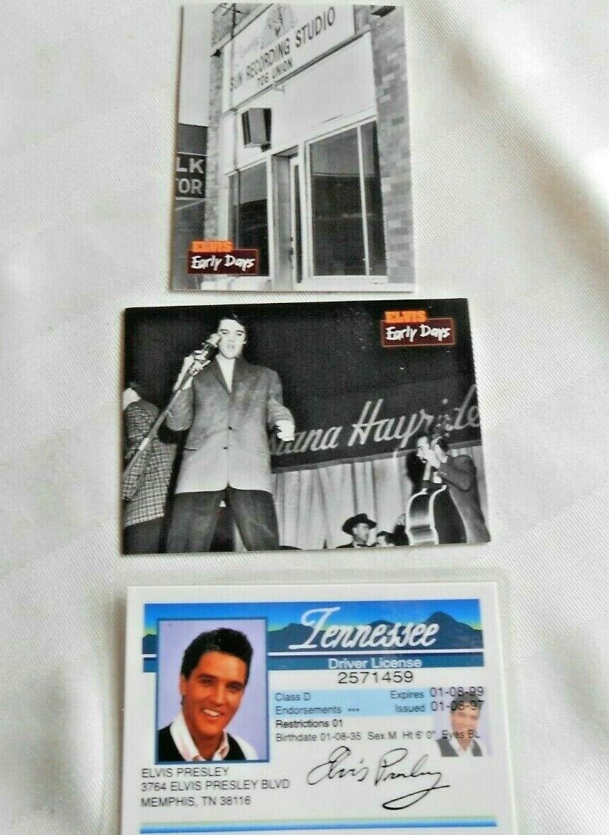 Elvis Presley Drivers License Novelty Id + Two Elvis Early Days # 2 & 5 Lot Of 3