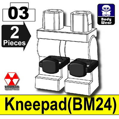 Tactical Knee Pads (w287) Compatible With Toy Brick Minifigures