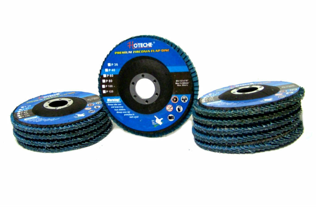 10 Pc 4-1/2"x7/8" 36 Grit Blue Zirconia Flap Disc Angle Grinder Sanding Wheels