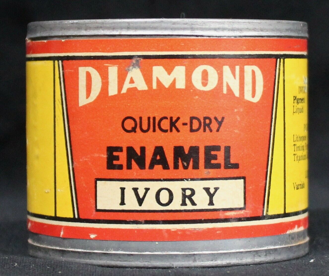 Original Vintage Diamond Paint Co. Quick Dry Enamel Full Can Ivory Color
