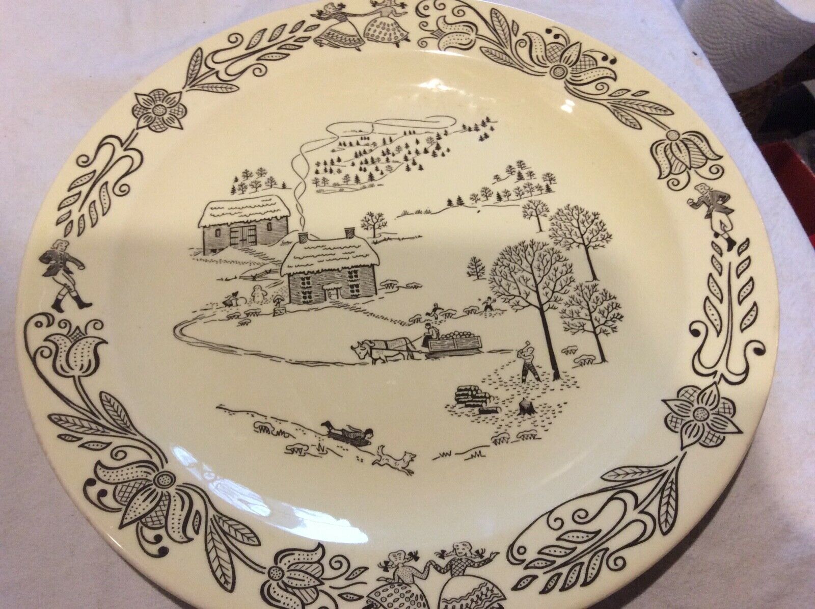 Vintage Royal Bucks County Chop Plate Platter