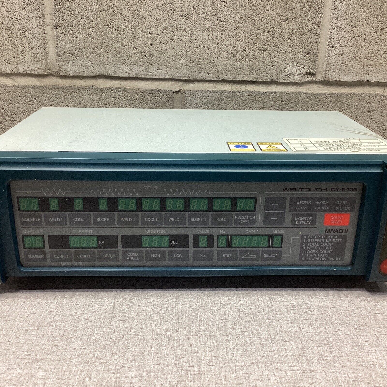 Miyachi Weltouch Cy-210b Constant Welding Controller Cy-210b-00-01 #3456fmlh32